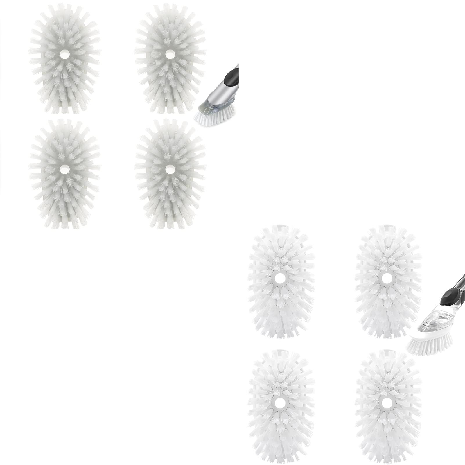 Shadowgallery 4 Pack Brush Refills for OXO Dish Brush(Grey)/(White)