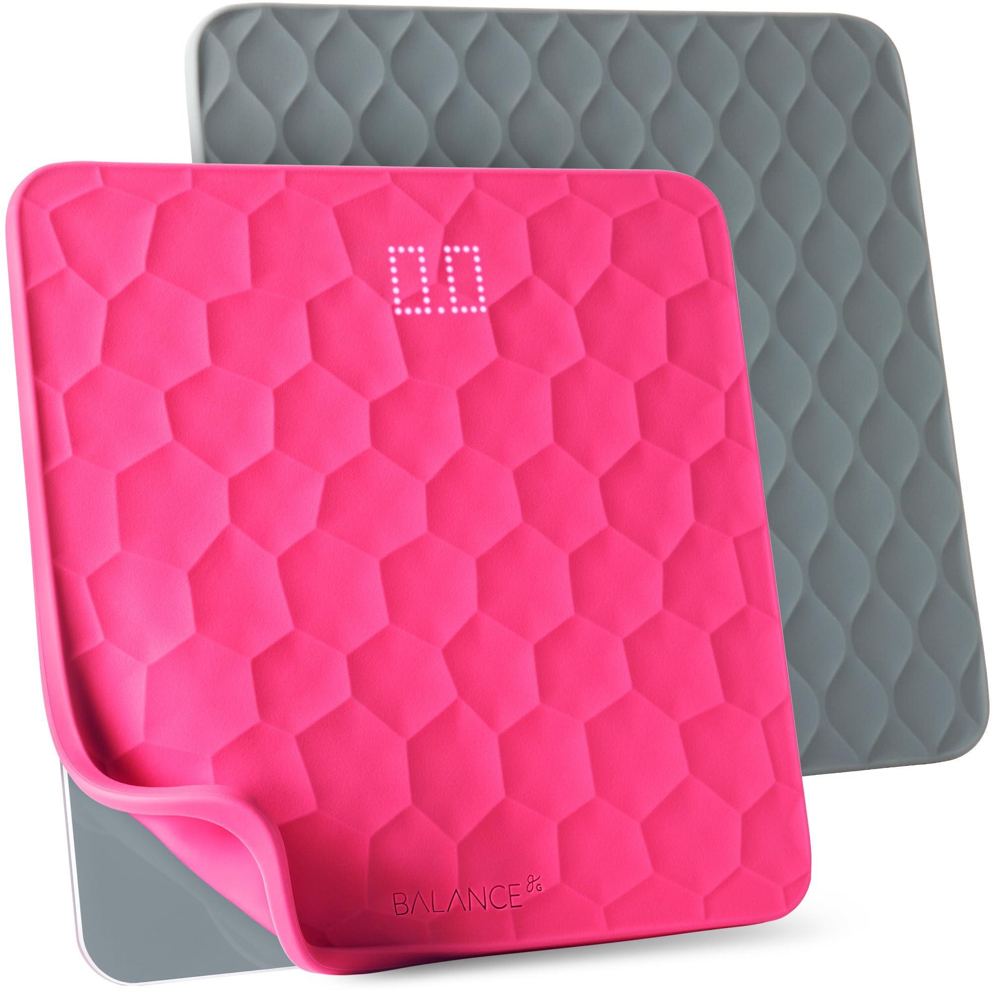 Greater Goods Greater Goods Scale for Body Weight, Accurate Digital Bathroom Scale with Non-Slip Textured Silicone Cover, 400lbs Capacity, Pink