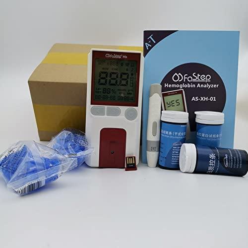 Healthcaretuye Hb Hemoglobin Meter Hemoglobin Analyzer Hemoglobin Test Meter Kit Anemia Monitor + 50 Strips + 50Lancets