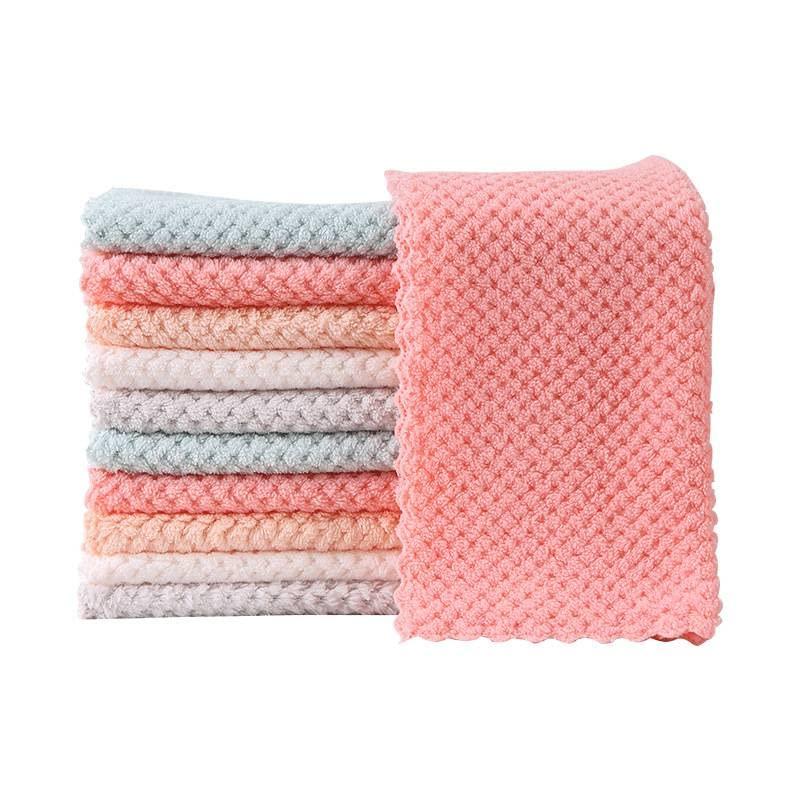 MBETA MBETA Polyester Pineapple Grid Trimming rag Absorbent decontamination Baiji Cloth Kitchen Cleaning lint-Free Dishcloth