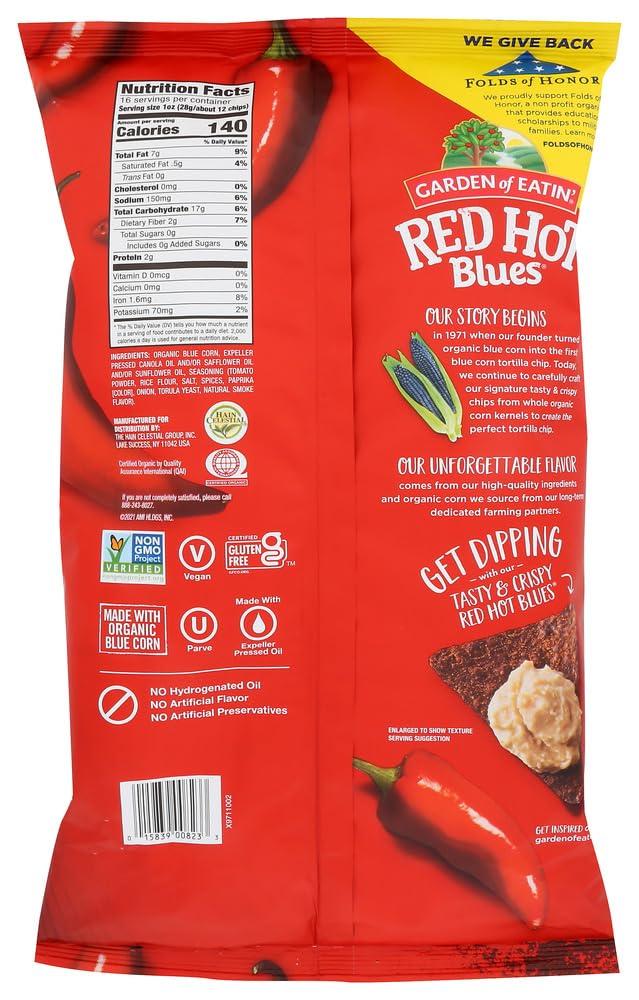 Garden of Eatin' Garden Of Eatin\' Tortilla Chips, Red Hot Blues, Spicy Chips, 16 Ounce Bags