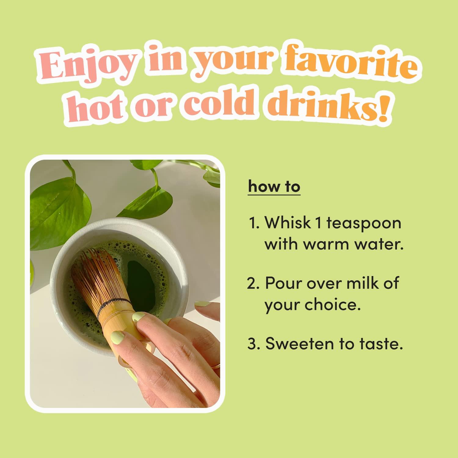 GOLDE GOLDE - Pure Matcha - Ceremonial Grade Matcha Powder - Green Tea Superfood w/L-Theanine & Antioxidants - 60mg Caffeine - Jitter Free Energy - 40g Tin