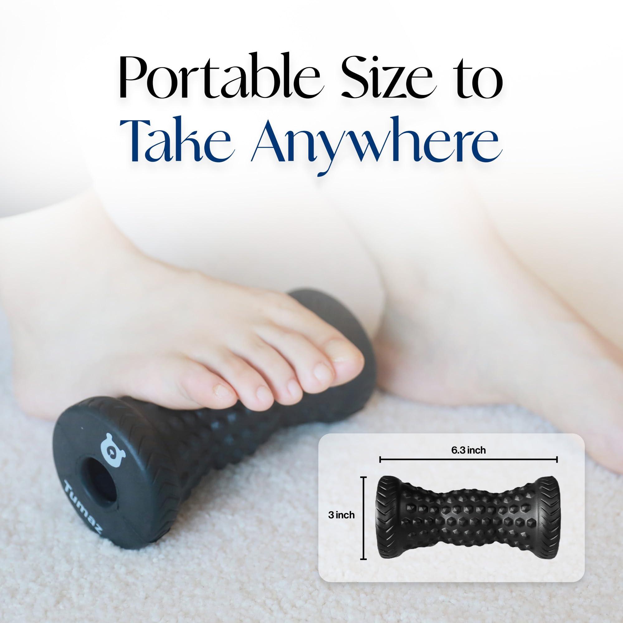 Tumaz Tumaz Foot Roller, Foot Roller Massager Plantar Fasciitis Ergonomic Foot Roller Massager for Arch Pain, Trigger Points & Deep Tissue, Portable - Reflexology Tool, Plantar Fasciitis Roller