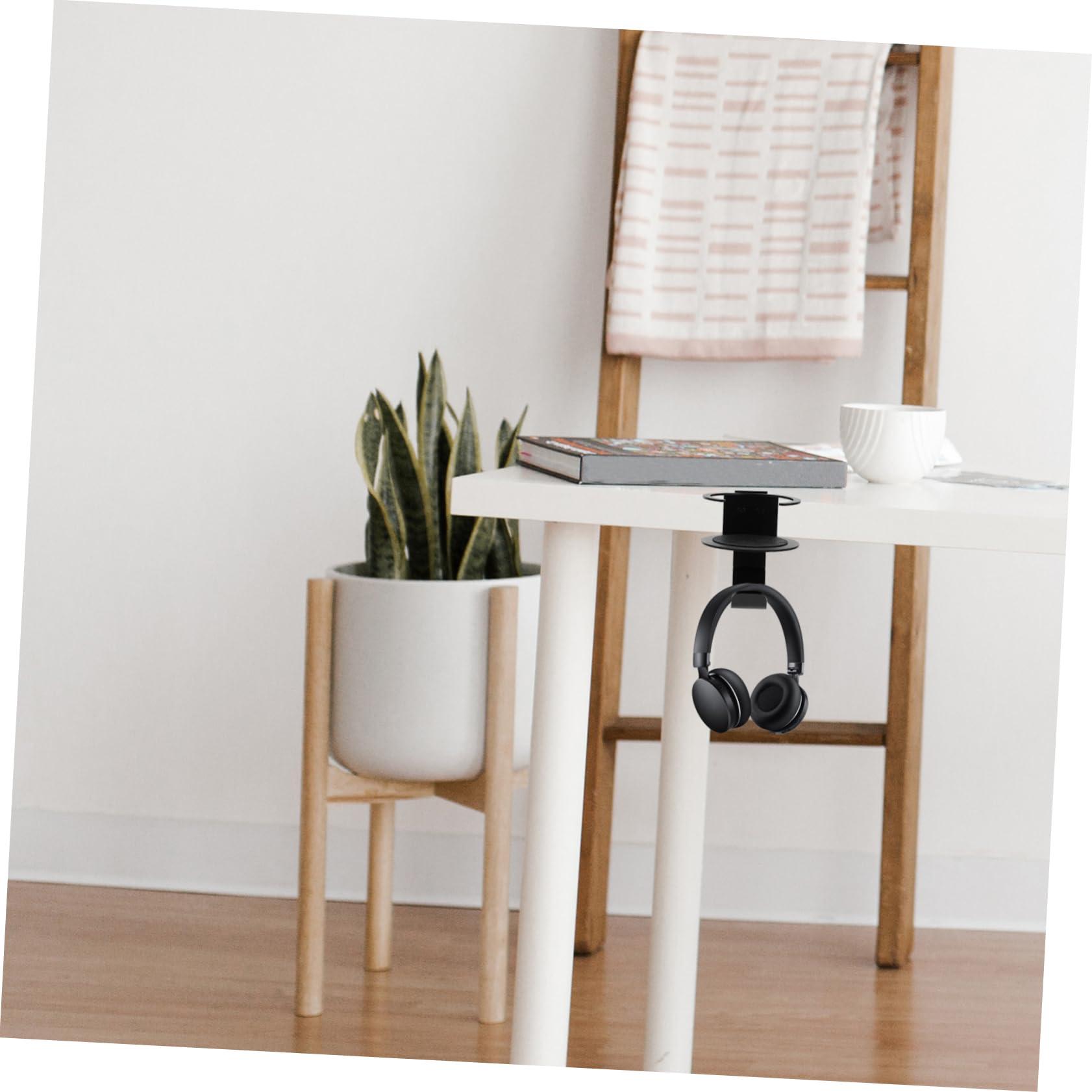 RORPOIR RORPOIR PC Headphone Hanger Computer Accessories Stand Gaming Cupholder Office Gamer Utensil Headset Headphones Holder Desktop Accessories Desk Cup Holder Clamp Aluminum Alloy Black