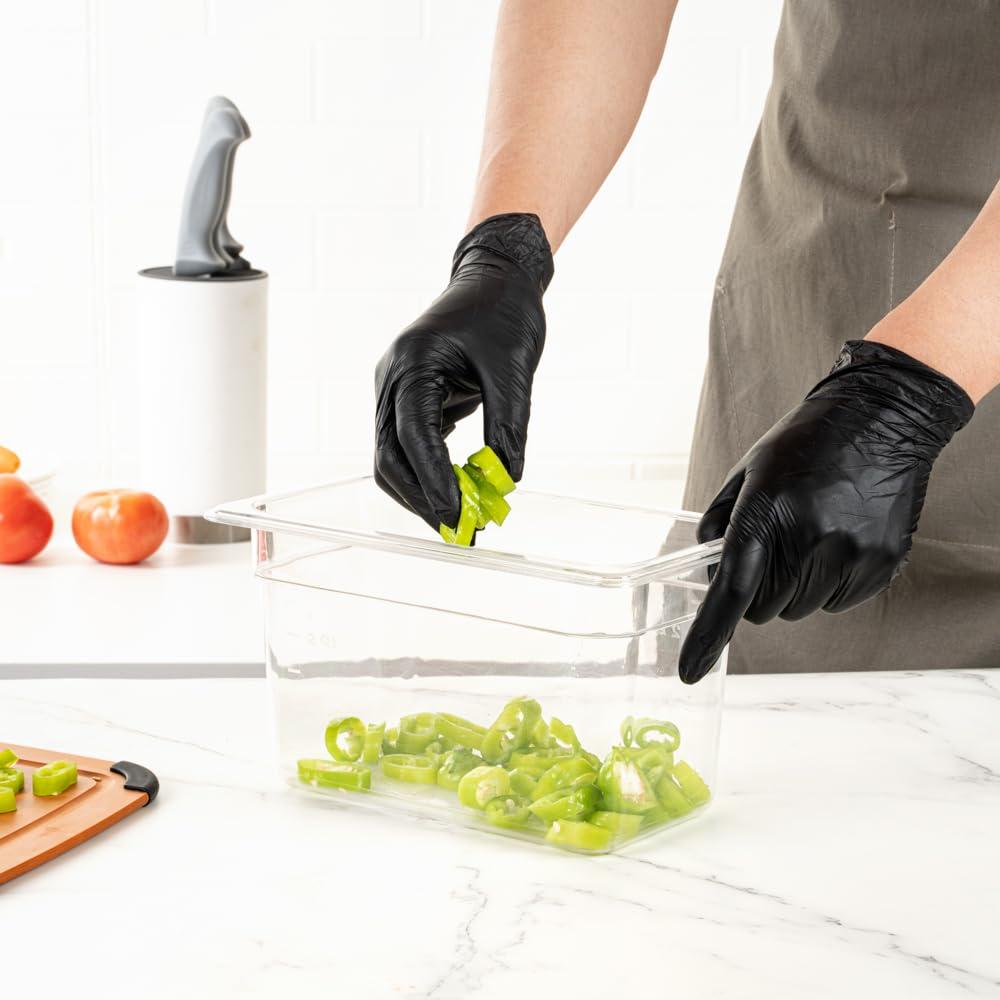 Restaurantware Restaurantware LOW DERMA Large Nitrile Gloves 100 Disposable Hypoallergenic Gloves - FDA Compliant No Powder And No Latex Blackberry Non-Sterile Gloves Low Dermatitis Potential