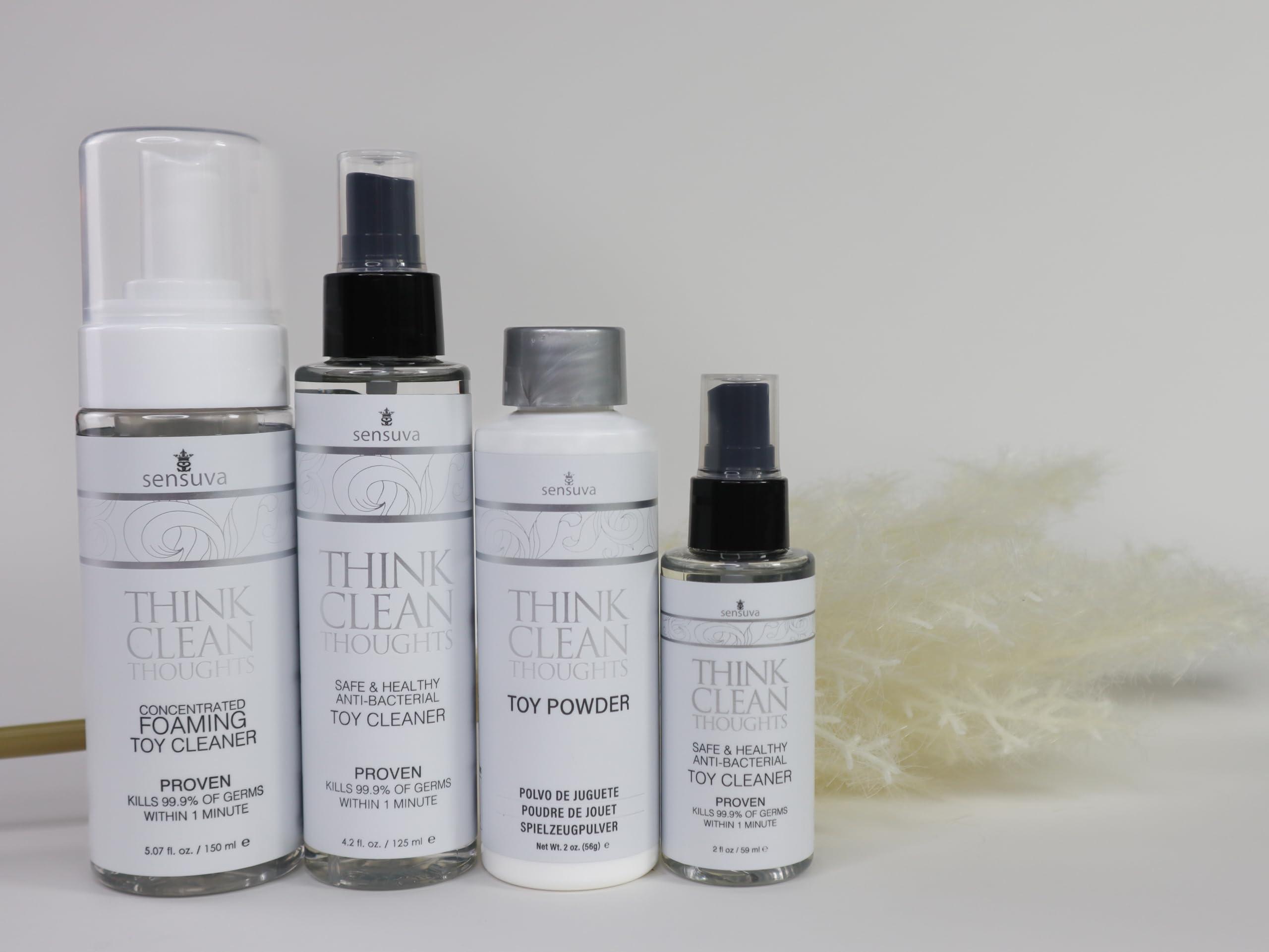 sensuva Sensuva Think Clean Thoughts Toy Powder Storage | 2 fl.oz. Keeps Toys Clean During Storage