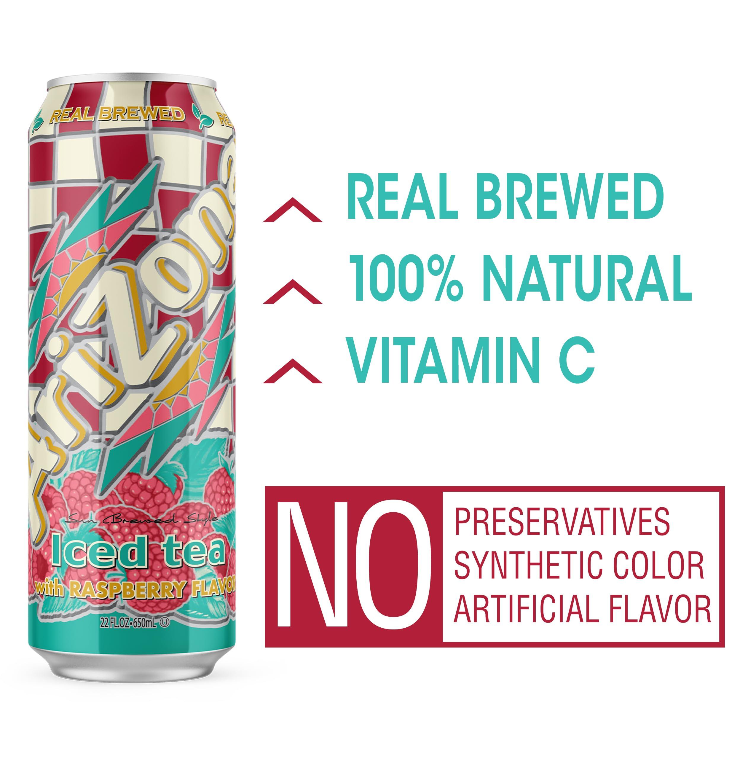 Arizona AriZona Raspberry Tea - Big Can, 22 Fl Oz (Pack of 24)