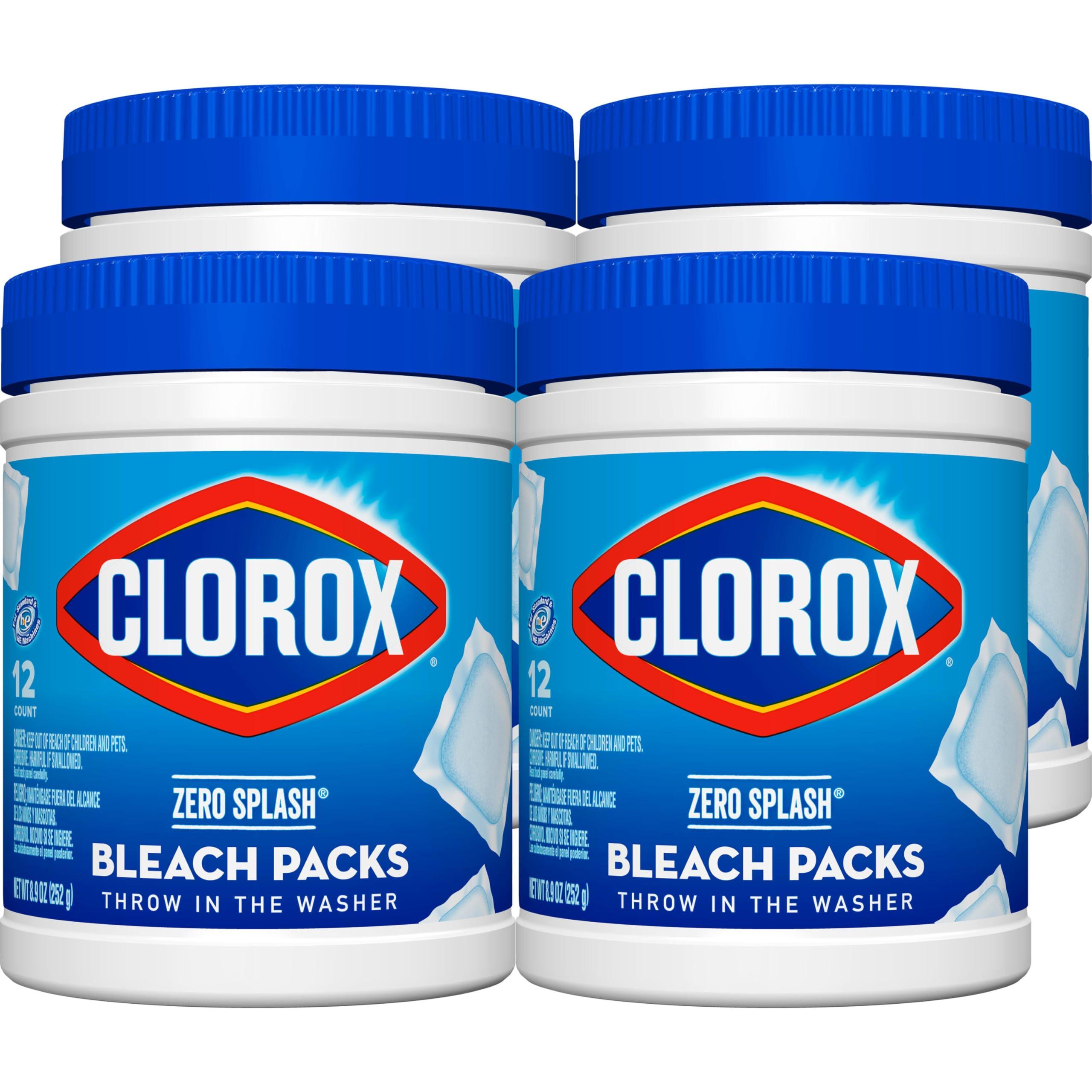 Clorox Clorox Zero Splash Bleach Packs - Laundry Pods, 4 Pack (Package May Vary)