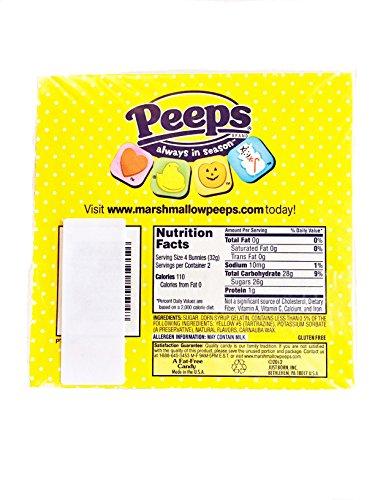 Peeps Peeps Marshmallow Easter Bunnies Bundle with 4 Colors: Blue, Yellow, Pink and Purple