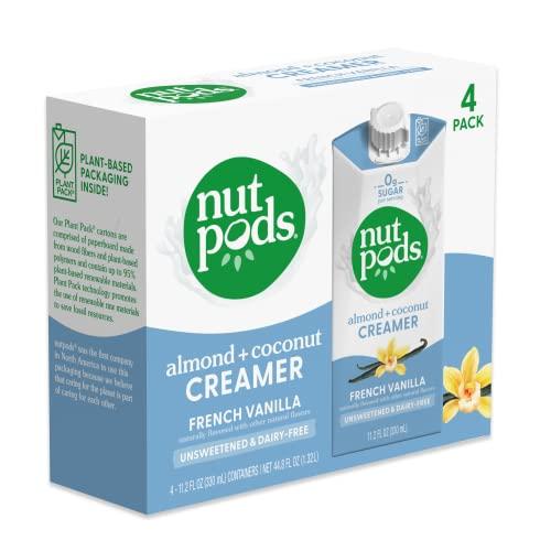 nutpods nutpods Non Dairy Coffee Creamer Bundle: a 4 pack of French Vanilla creamer and a 3 pack of Toasted Marshmallow creamer.