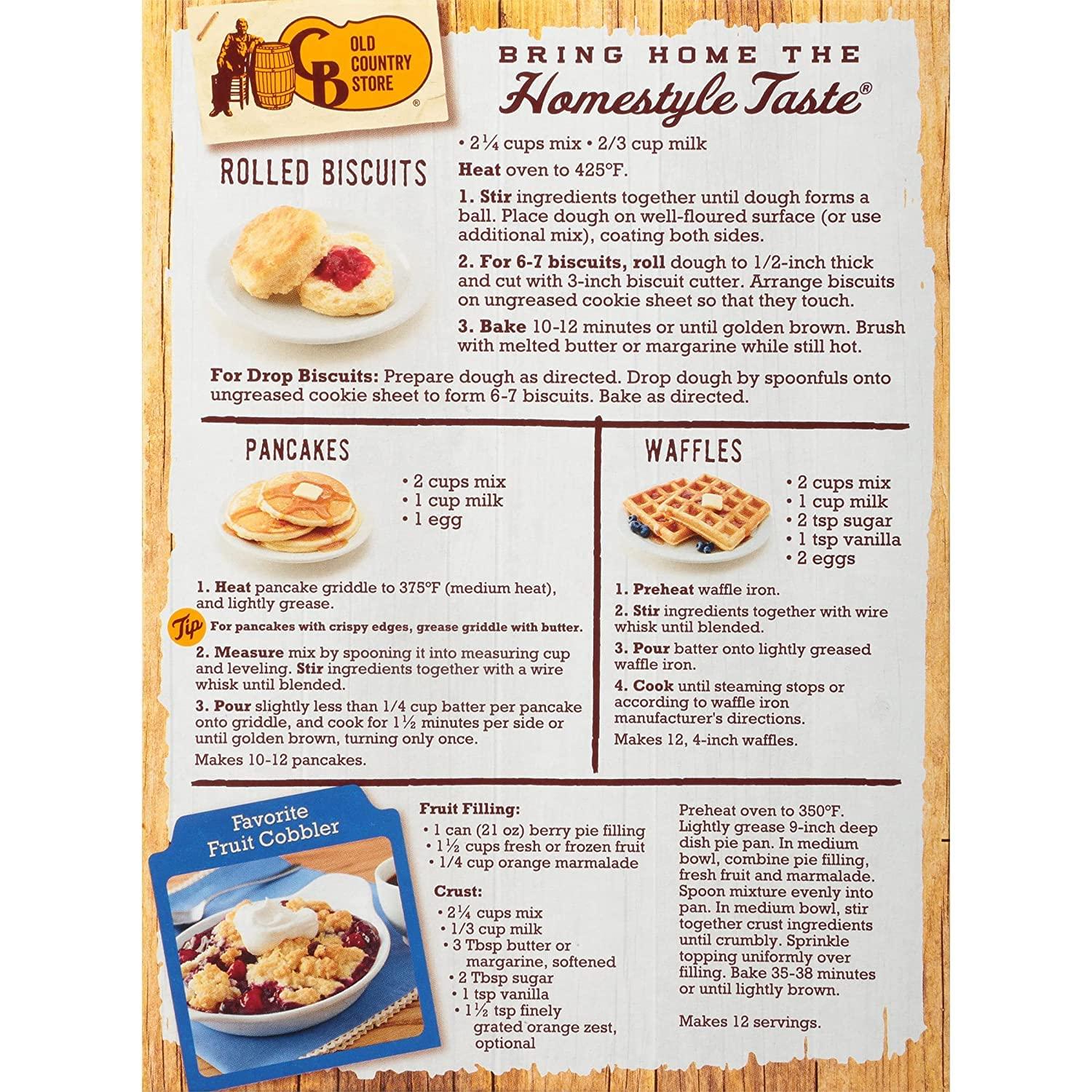 CB Old Country Store Cracker Barrel Old Country Store Buttermilk Baking and Pancake Mix (32 Ounce (Pack of 2))