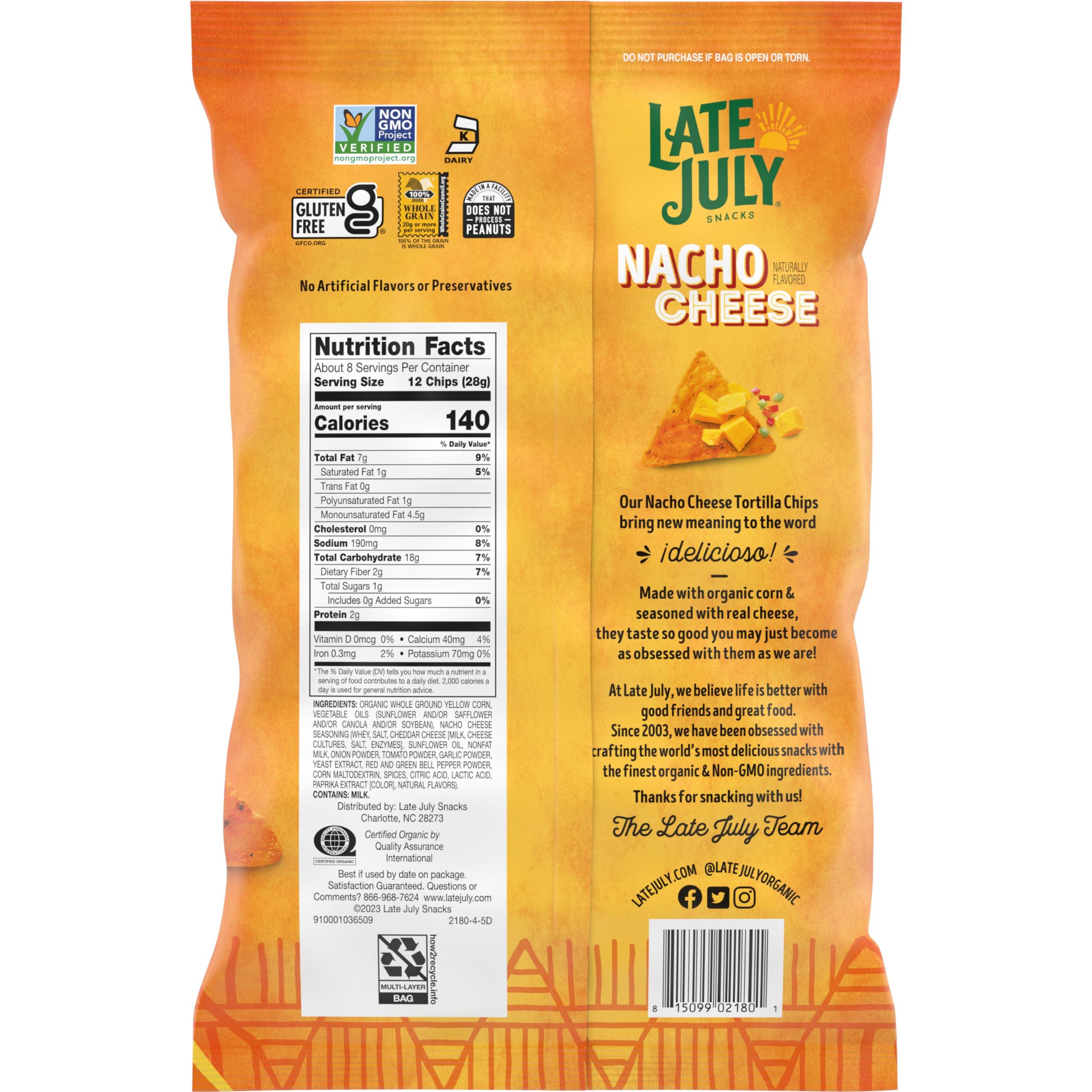 Late July Late July Snacks Nacho Cheese Tortilla Chips, 7.8 Oz