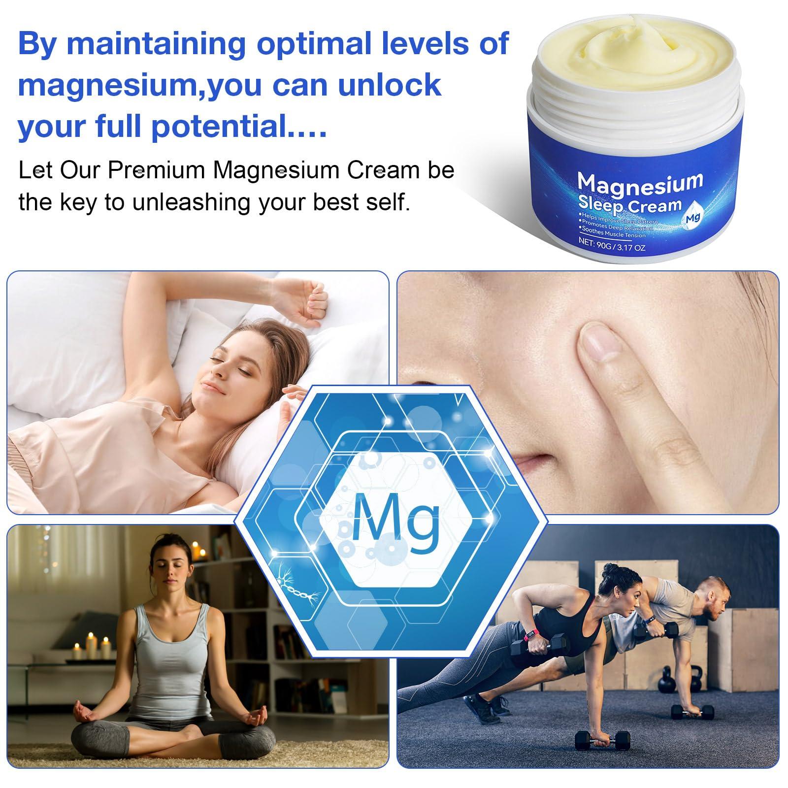 WHLH & WELL-BEING Magnesium Oil for Feet, Magnesium Lotion, Magnesium Cream, Topical Magnesium Chloride, High Concentration Genuine Zechstein Topical Magnesium Chloride