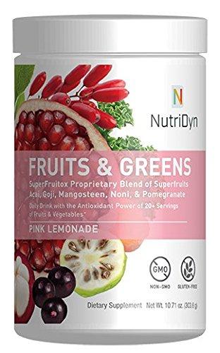 Nutri-Dyn NutriDyn Fruit & Greens Super Food Antioxidant Supplement, Certified Organic, Gluten-Free and Non-GMO Super Fruit/Vegetable (Pink Lemonade)