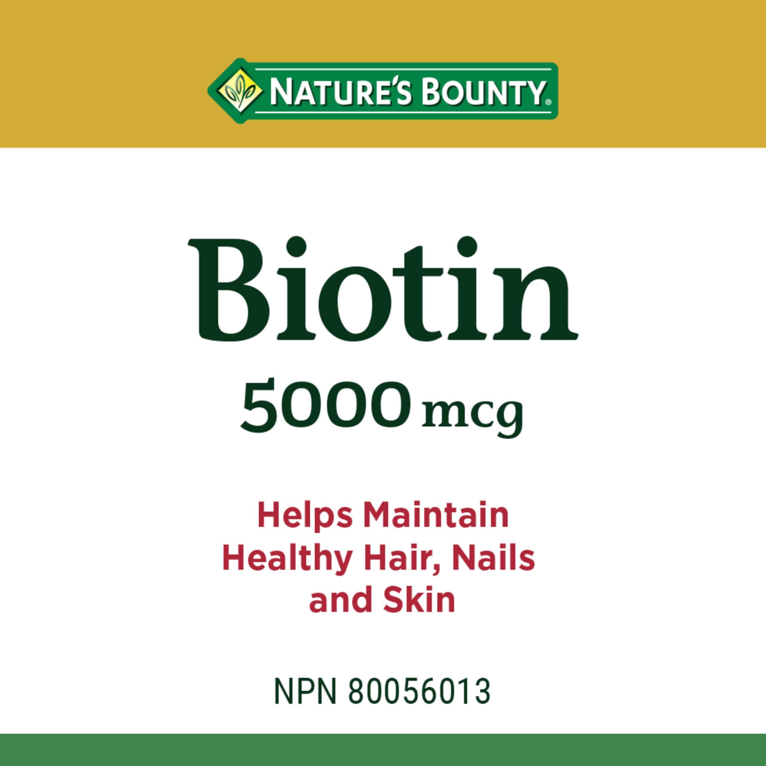 Nature's Bounty Nature's Bounty Biotin 5000mcg, 100 Count