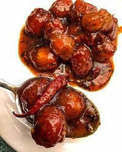 Snow Hill Authentic Nepali Lapsi Ko Achar (Hog Plum) Whole Seeds Pulp Gravy - Natural Typical Nepali Flavor Lapsi Pickle Little Sweet, Sour and Spicy Mix Pickles - 500G By QT Shopping (200grm)