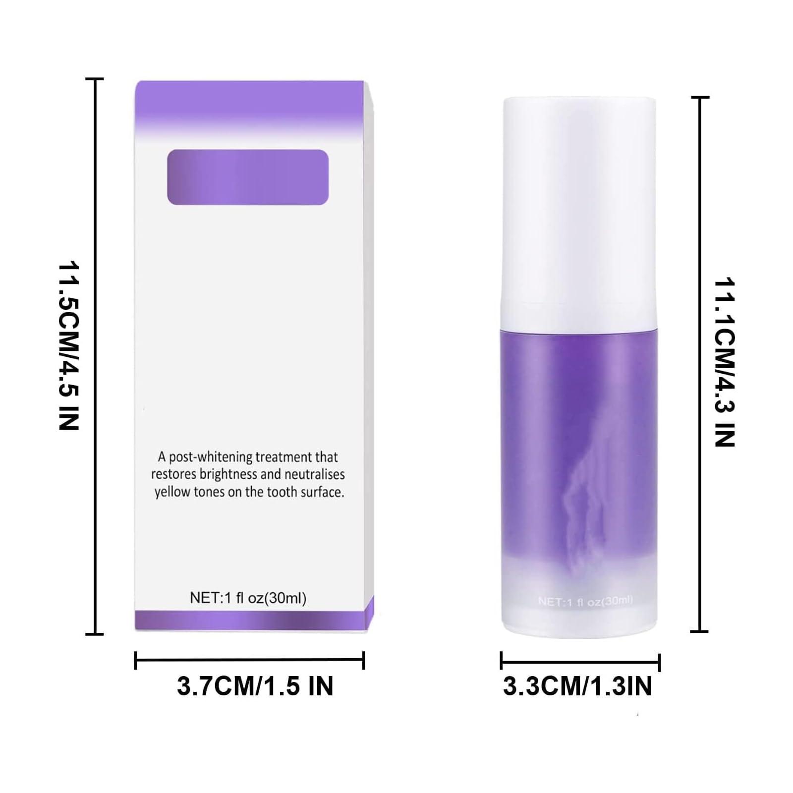 Fanxbox Fanxbox 2PCS Purple Toothpaste for Teeth Whitening, Mint Flavor, Gel Form, Unisex Adults