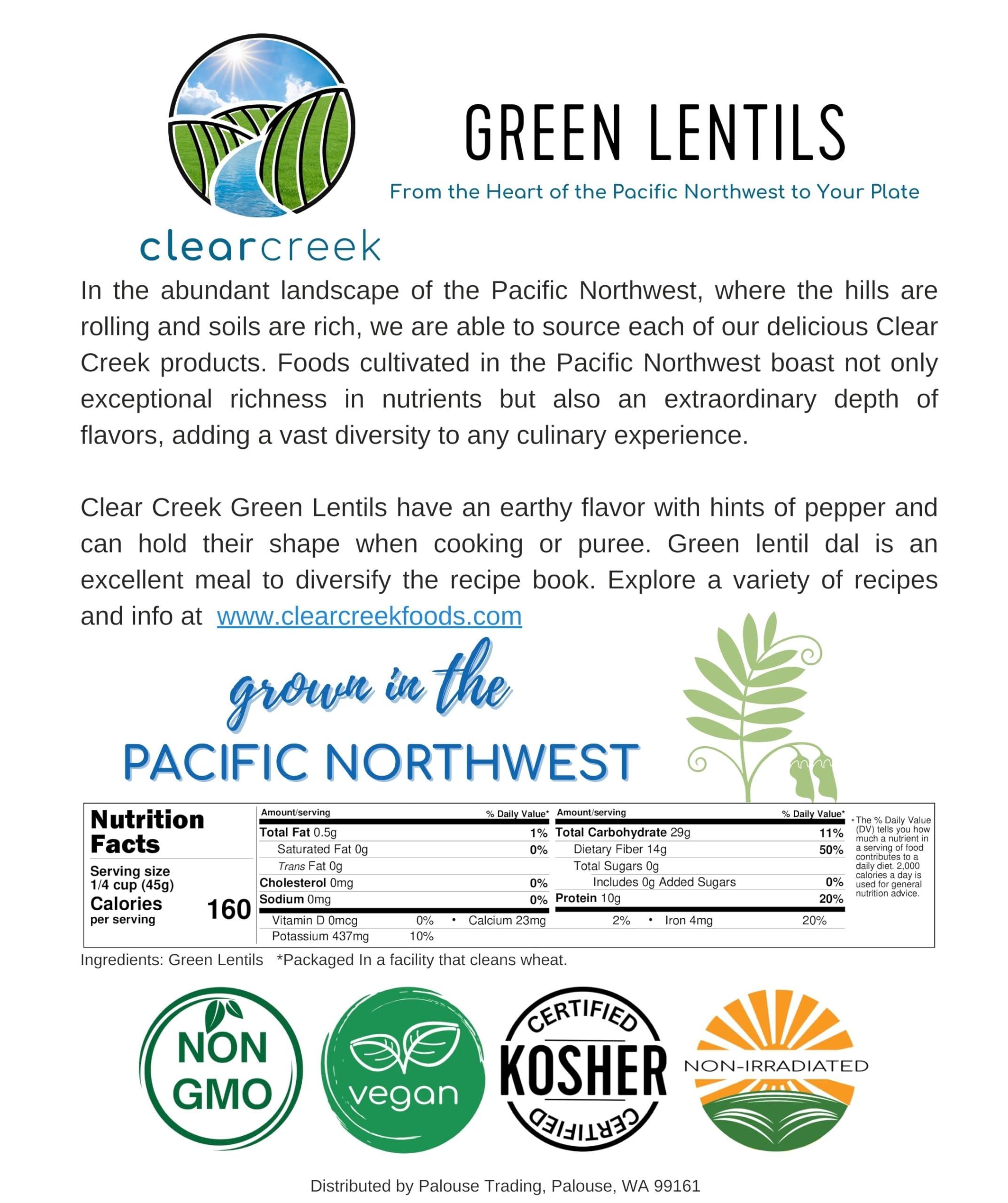 Palouse Brand Green Lentils | 25 LBS | Emergency Food Storage Bucket | Non-GMO | Vegan | Bulk