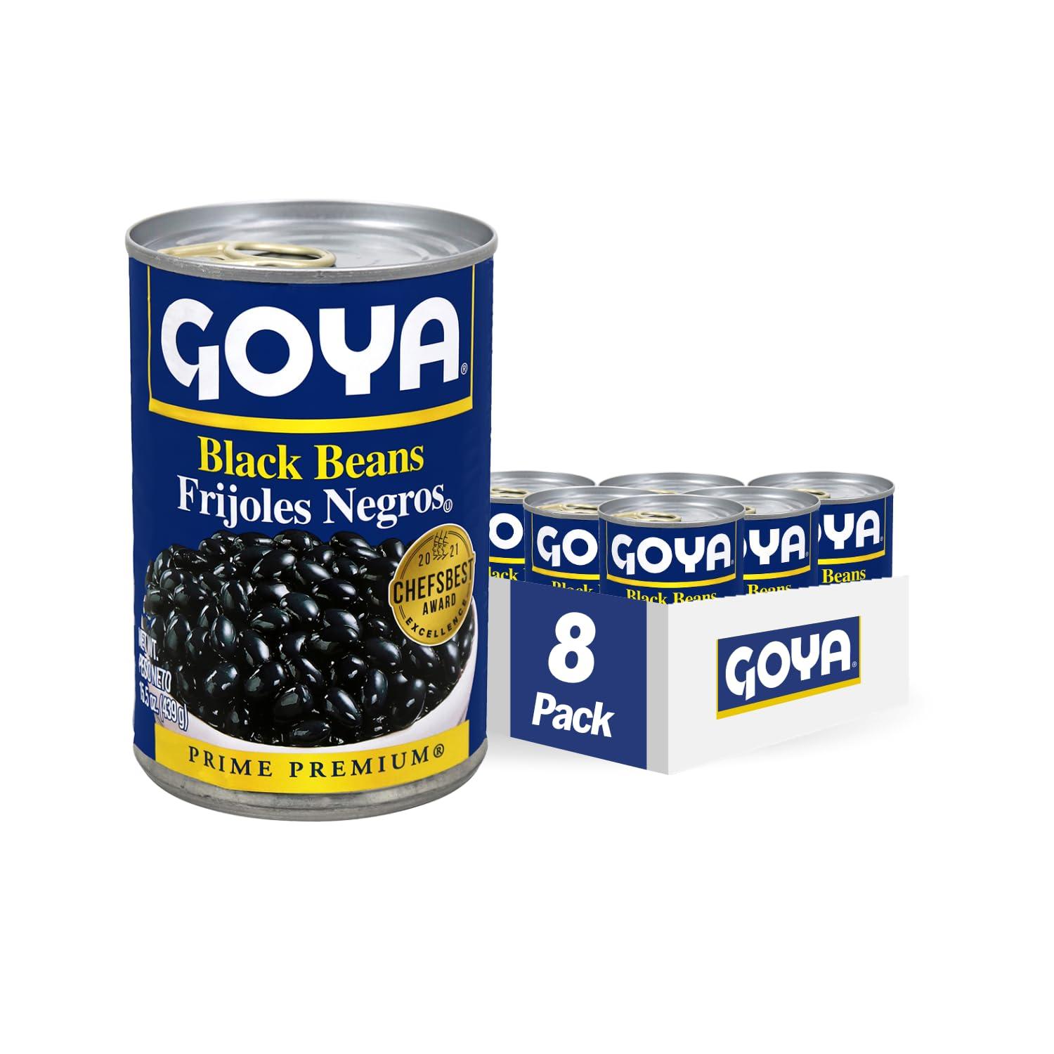 Goya Goya Foods Black Beans, 15.5 Ounce (Pack of 8)