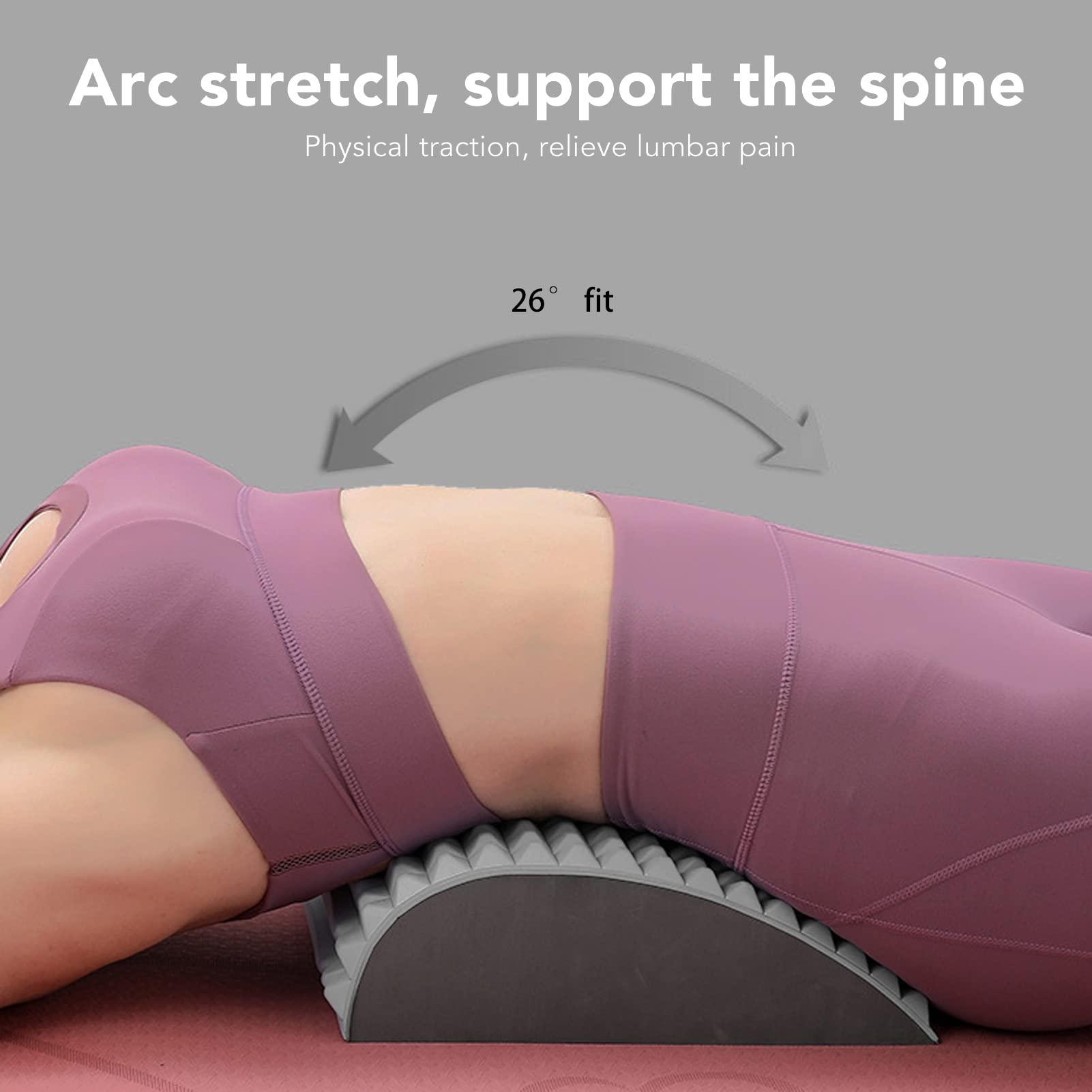 Diydeg Back Stretcher for Lower Back Pain Relief, Neck Cracker Back Cracker Board, Back Cracking Device, Back Massager for Scoliosis, Spine Decompression, Neck and Shoulder Relaxer (Grey)