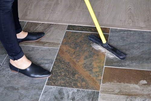 FURemover FURemover Original Pet Hair Rubber Broom with Squeegee, with 58 Telescopic Handle for Carpet, Tile and Hardwood and Scrub Cloth Combo
