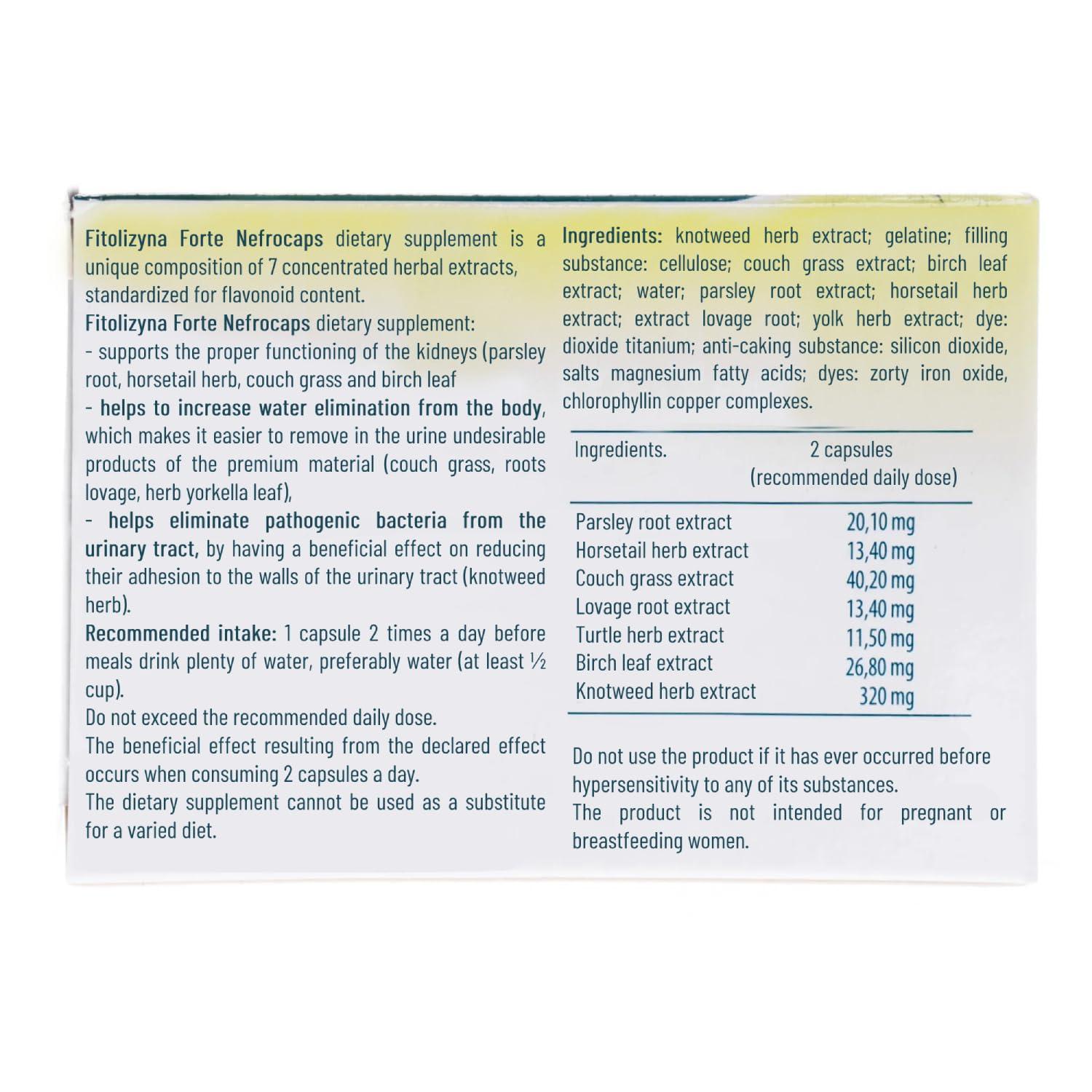 NineLife Basics Phytolysin nefrocaps Forte 30 Capsules