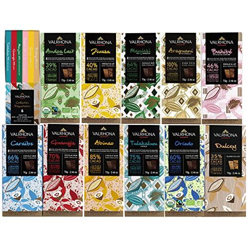 VALRHONA Valrhona Premium French Blonde Chocolate DULCEY 35% Cacao Tasting Bars - Creamy, Caramel Cookie Flavor Notes. Easy Melt and Tempering. Creamy and Balanced. Makes Luscious Frostings 70g (Pack of 3)