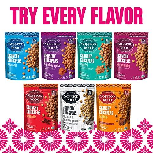 Saffron Road Saffron Road Organic Crunchy Chickpea Snacks-Gluten Free, Non-GMO, Kosher, Vegan (Falafel, 6 oz (6 Pack))