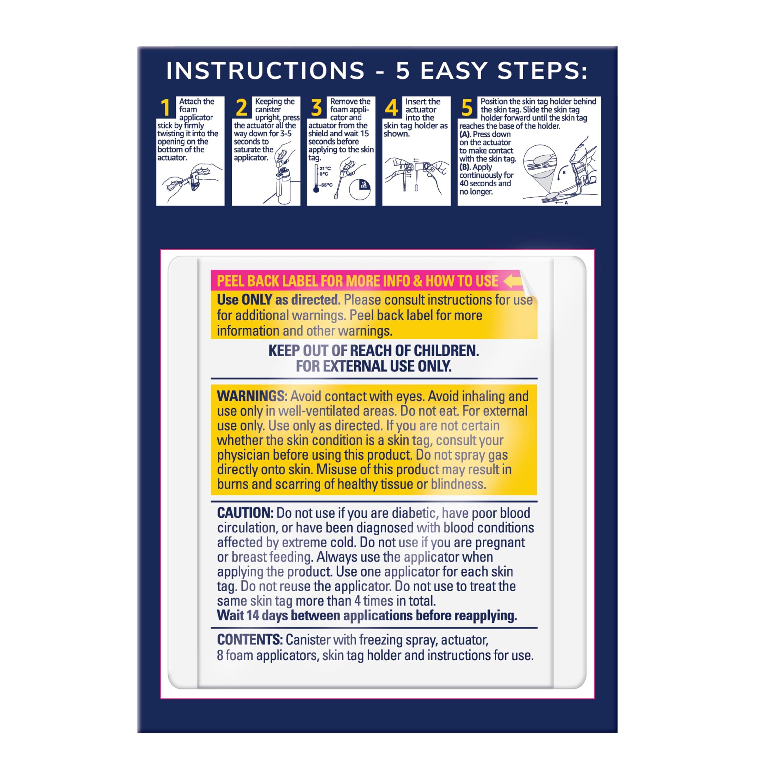 Dr. Scholl's Dr. Scholl's Freeze Away Skin Tag Remover - The First FDA Cleared, at Home Skin tag Removal kit. Clinically Proven Skin tag Removal in as Little as 1 Treatment. 1 Skin tag Removal kit, 8 Treatments.