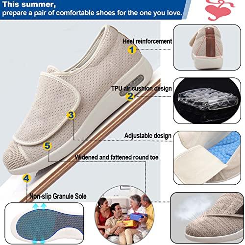 Generic Diabetic Shoes for Elderly Men,Men\'s Wide Width Shoes with Adjustable Closure Lightweight Men 13.5