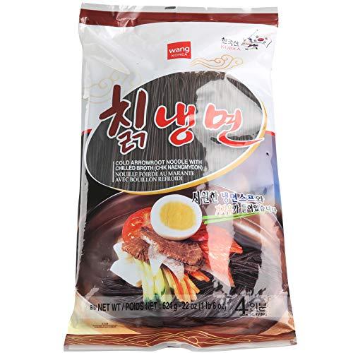 Wang Wang Korean Cold Noodle Naengmyeon with Arrowroot, Simple and Savory, 22 Ounce, 4 Servings