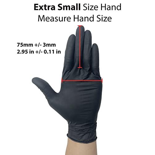 Infi-Touch Infi-Touch Lite & Tough Black Nitrile Glove, 3.5-Mil, Lite Duty, Powder Free (Medium, 100 Gloves)