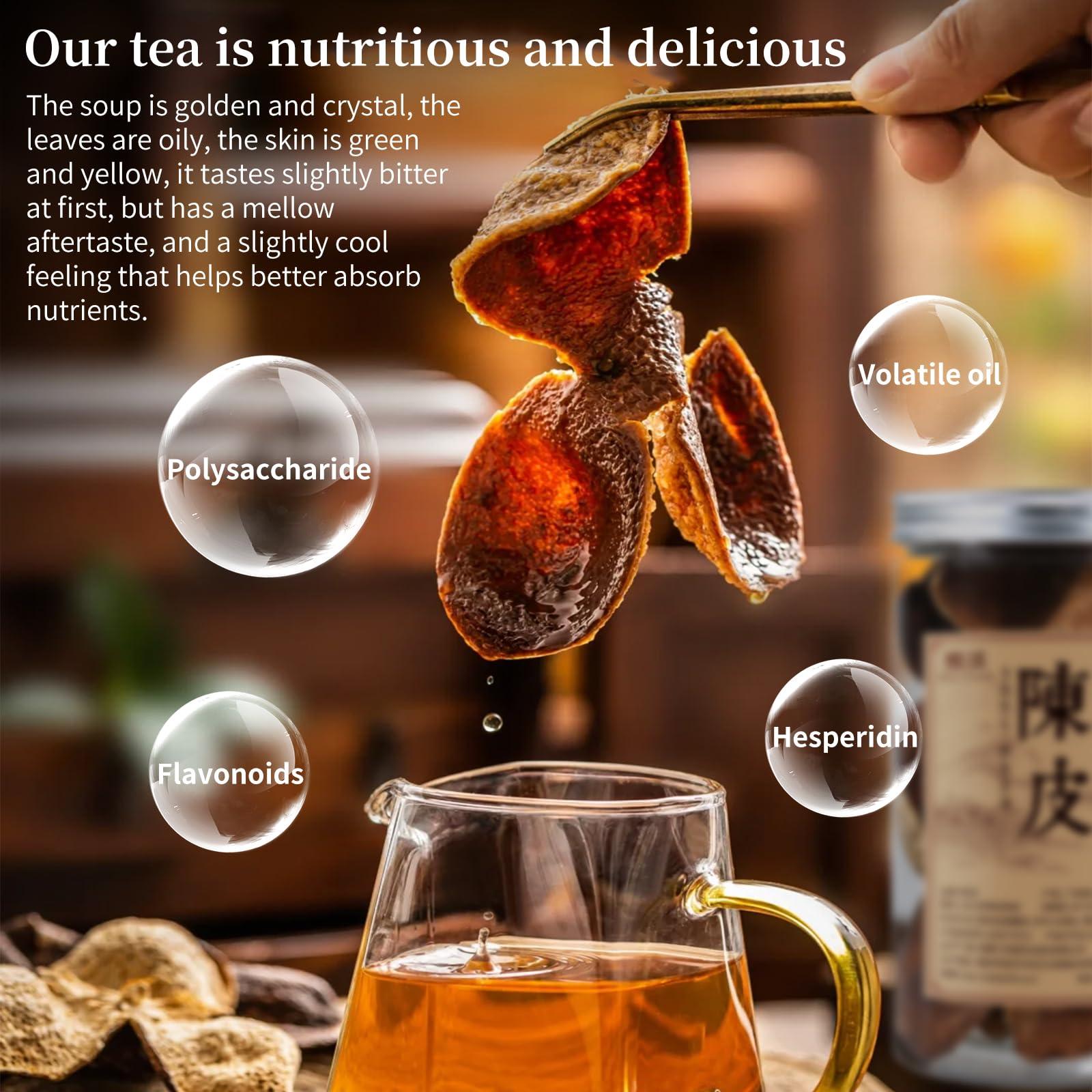 hee creek Hee Creek Dried tangerine peel Matured Mandarin Peel chen pi 2.12oz/60g Dried Citrus Peel Xinhui Tangerine Orange peel