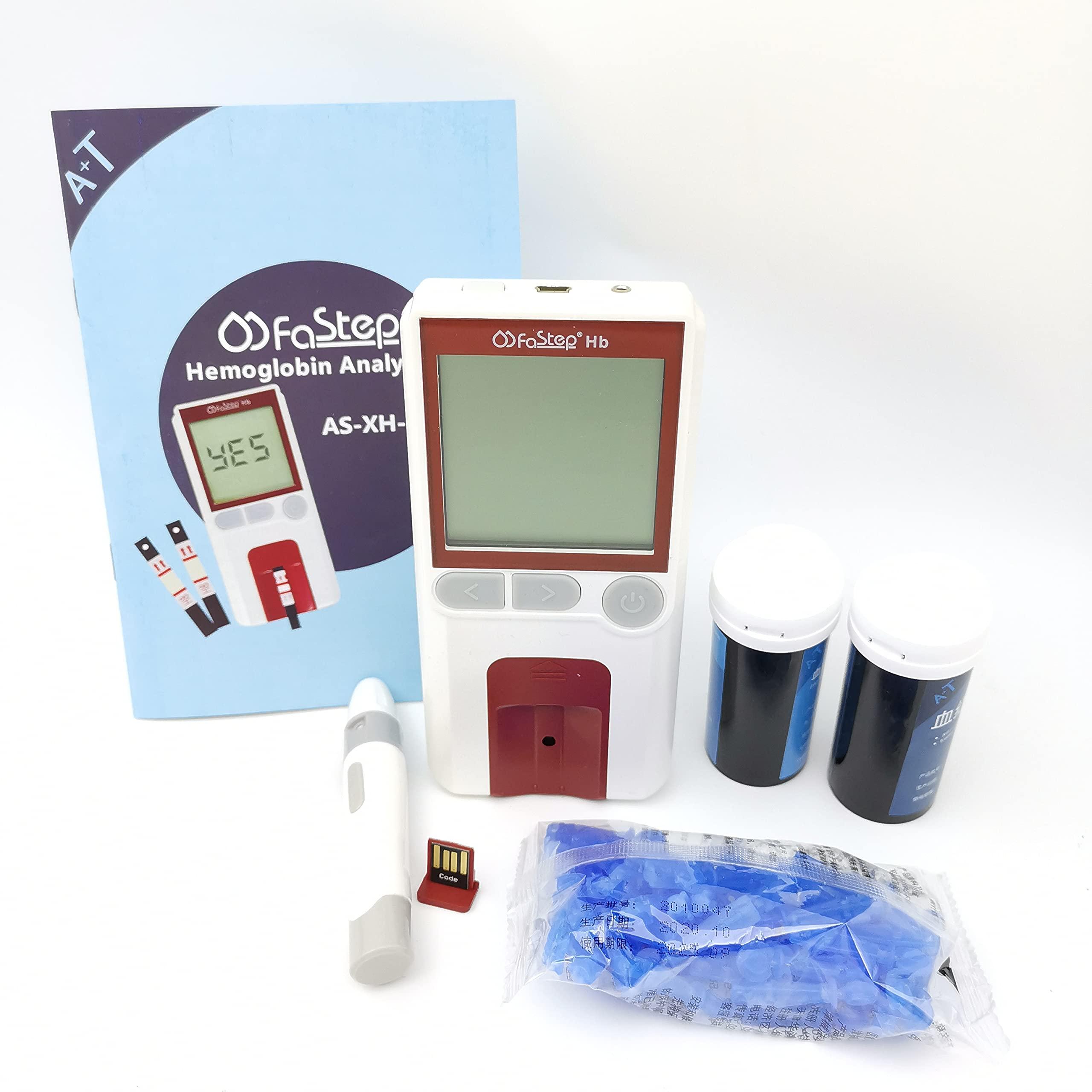 Healthcaretuye Hemoglobin Meter Hemoglobin Test Meter Hemoglobin Analyzer Test Kit + 25 Strips +25Lancets