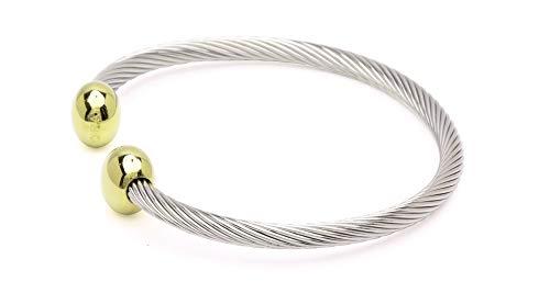 QRAY QRAY Combo Deluxe Surgical Steel Golf Athletic Bracelet (Medium: 7"~7.75")