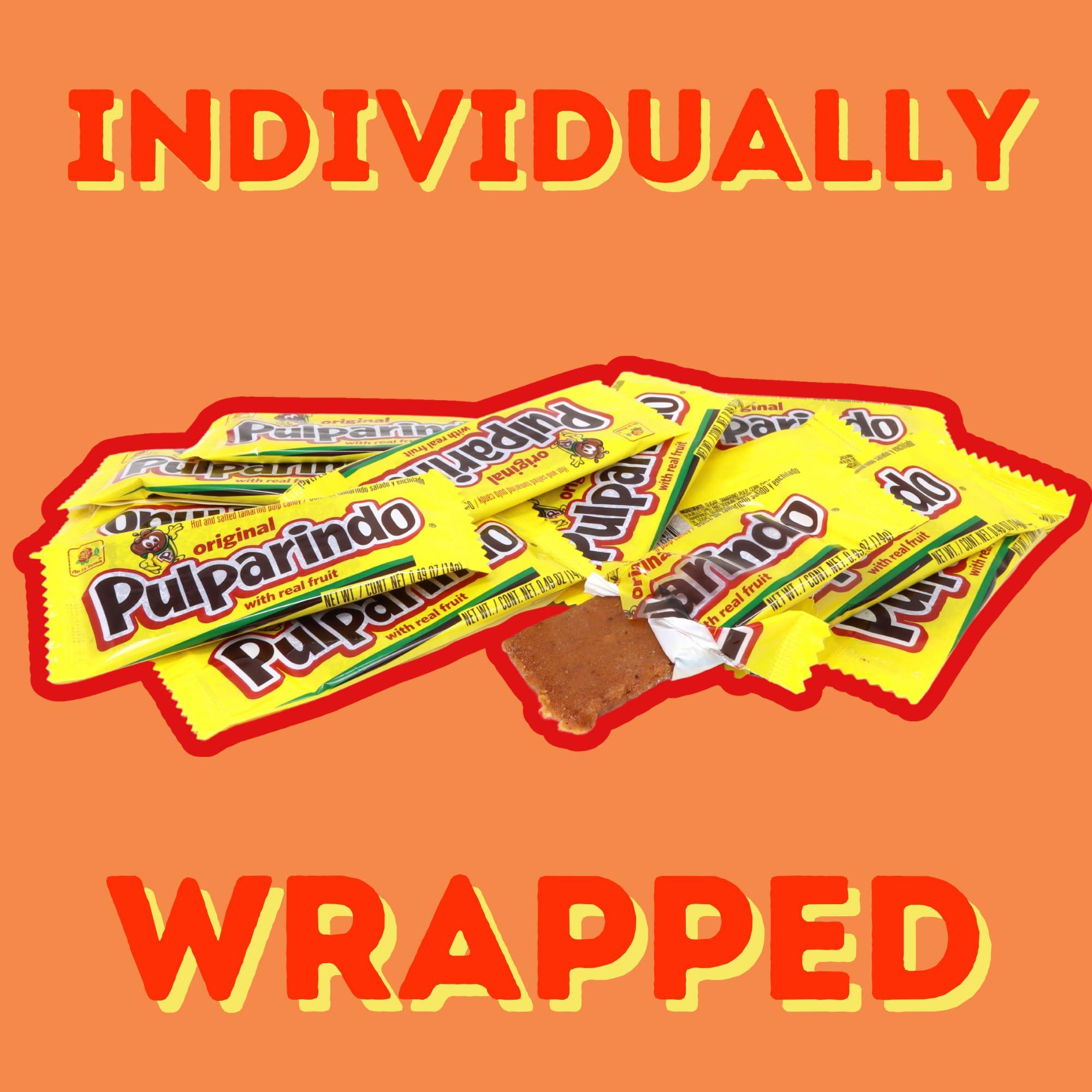 Needzo Pulparindo Mexican Candy, Spicy Tamarind Flavored Chewy Candies, 12 Individually Wrapped Pieces, 5.92 Ounces (Pack of 2)