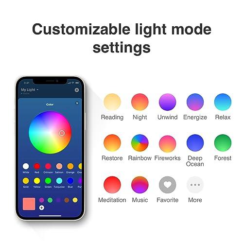 WiiM WiiM Wake-up Light, Alexa Built-in, Unlimited Sound Choices, All-in-One Sunrise Alarm Clock, Sound Machine, Sleep Routines and More - Polished Silver