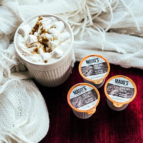 MAUD\'S Maud\'s Flavored Hot Chocolate Variety Pack, 48ct. Solar Energy Produced Recyclable Single Serve Gluten & Dairy Free Flavored Hot Cocoa Pods, 100% California Blended Hot Cocoa Variety, KCup Compatible