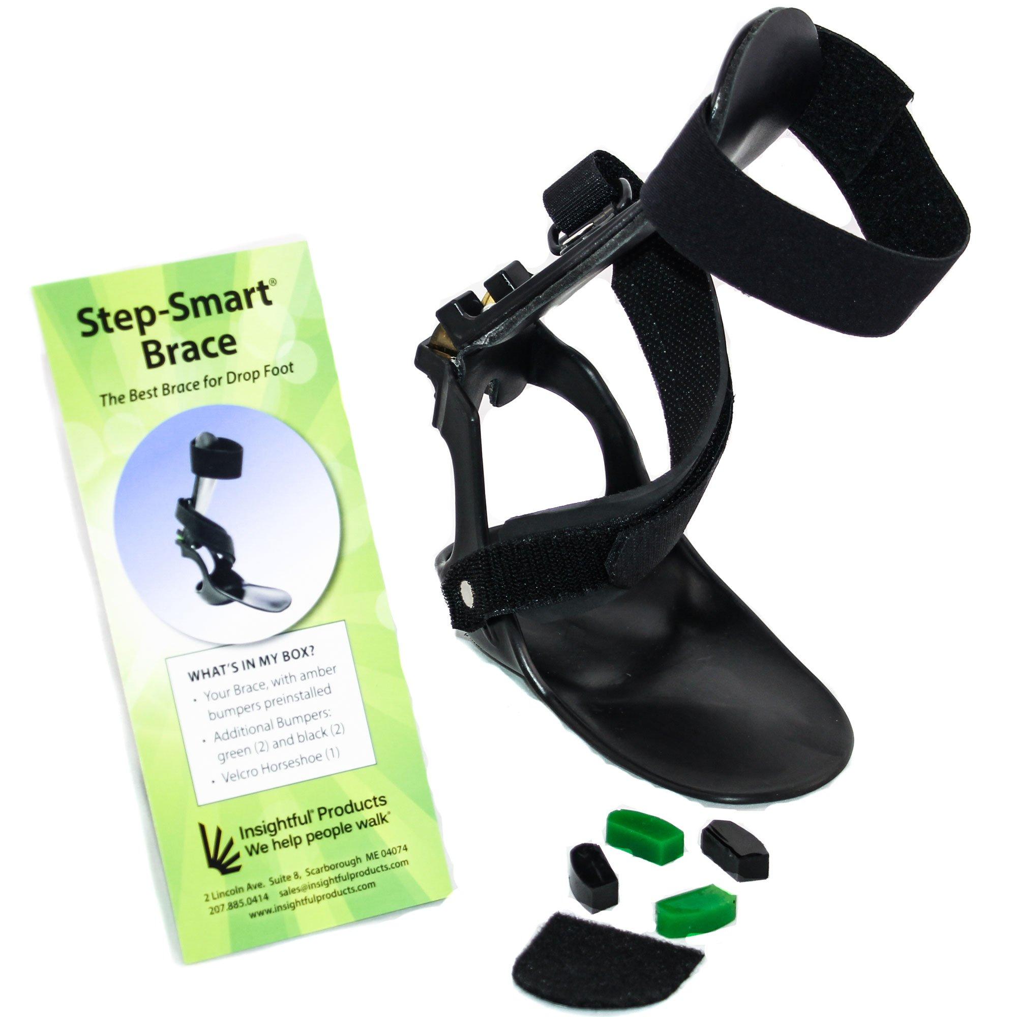 Step-Smart Step-Smart Brace for Drop Foot/AFO (Left Foot, Large/XLarge) w/Hip Square for alternate foot alignment, Adjustable Foot Drop Brace for Walking or Running with Shoes, Made in the U.S.A.