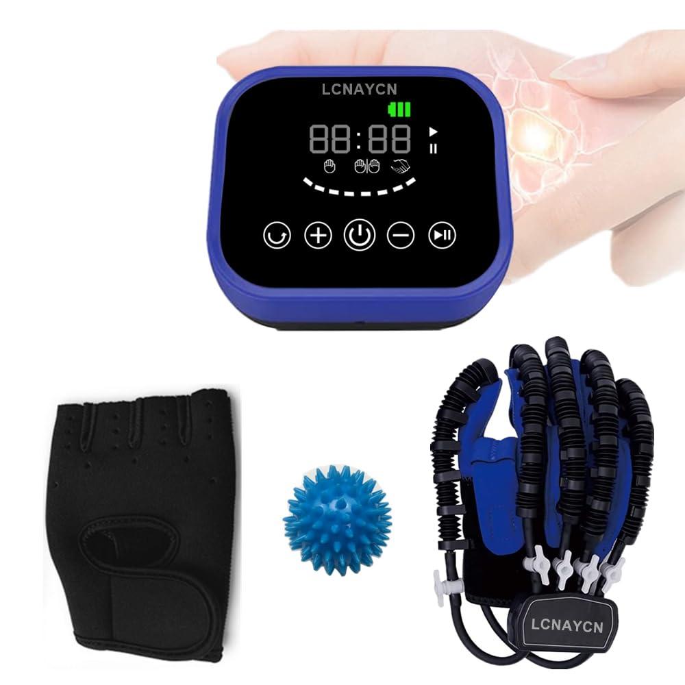 LCNAYCN LCNAYCN Rehabilitation Robot Gloves,Hand Stroke Hemiplegia Recovery Equipment with USB Chargeable and Strength Adjustment (Small, Right Hand)