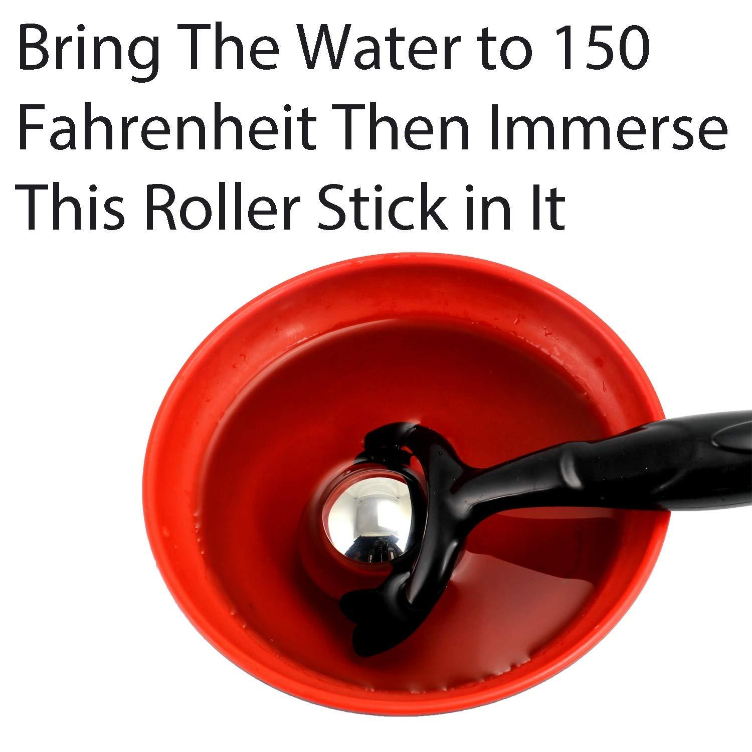 Vinyl Quote Me Vinyl Quote Me Roller Massage Ball - Ergonomic Handle Cold Warm Compression Temperature Keeper Stainless Steel Muscle Pain Relief Body Neck Shoulder Back Leg Calf Therapy Ice Heat Hot-Roller Stick