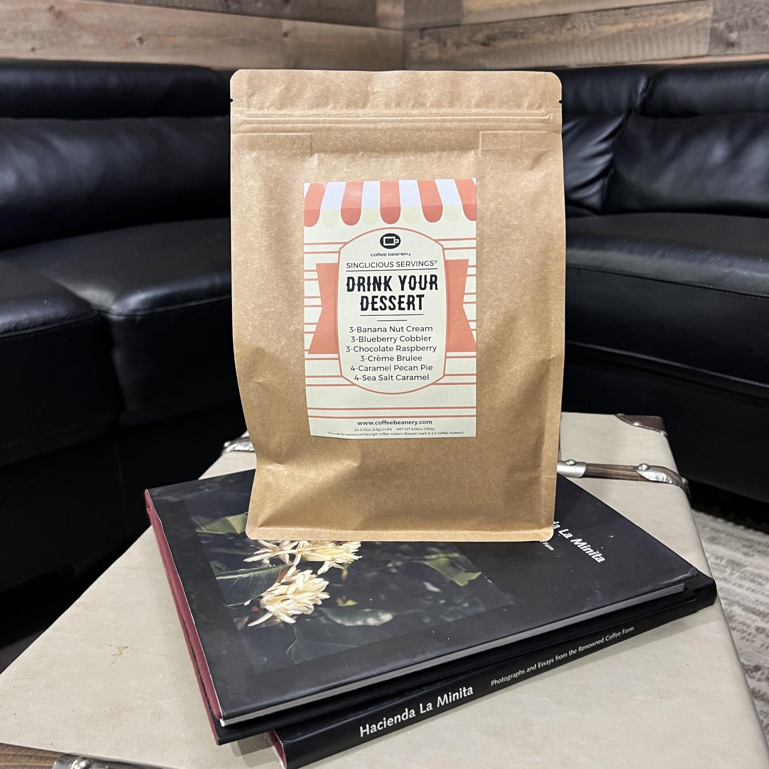 Coffee Beanery Drink Your Dessert Coffee Pod Variety Pack of Coffee Pods by Coffee Beanery | 20ct Flavored Coffee Pods Medium Roast Coffee Pods| 100% Specialty Arabica Coffee| Gourmet Coffee Pods