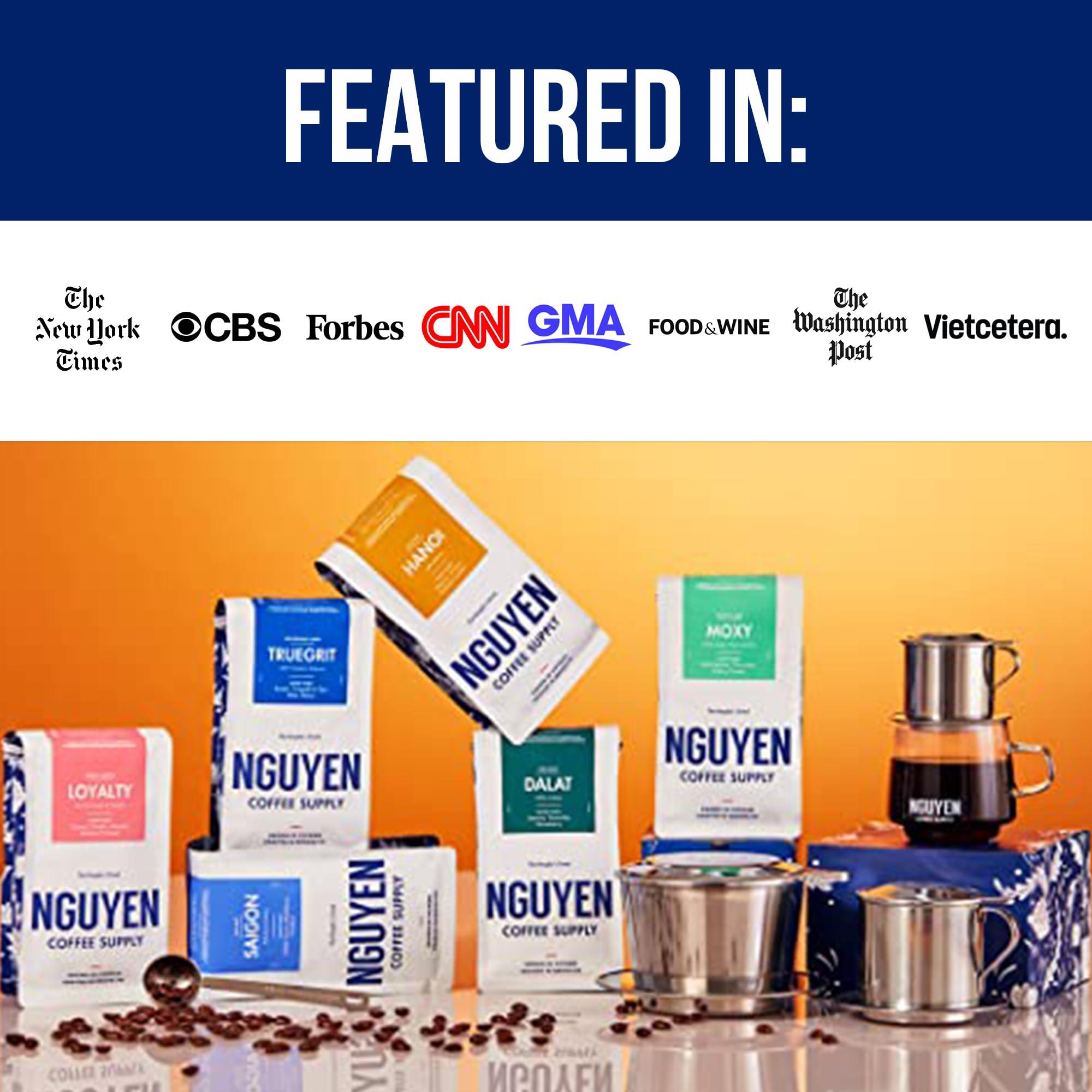 NGUYEN COFFEE SUPPLY Nguyen Coffee Supply - Classic Black: Vietnamese Cold Brew Coffee, 100% Robusta, Zero Sugar, Dairy-Free, 7.5 fl oz cans [12 Pack]