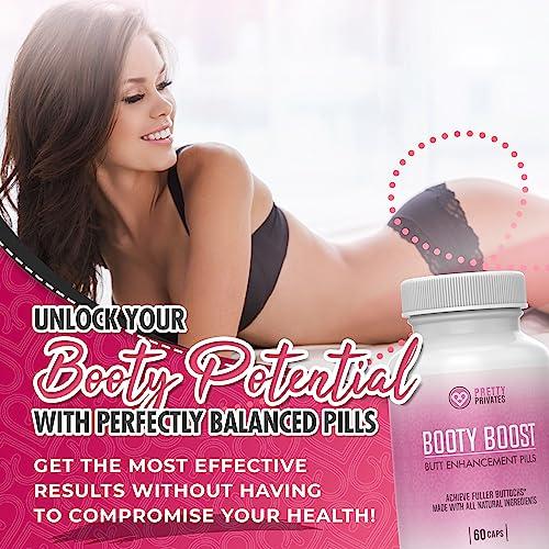 Pretty Privates Pretty Privates Premium Butt Enhancement Pills - Max Boost Glute Growth Supplement to Tighten, Firm and Lift Booty and HIPS - Advance Butt Enhancer Pills to Reduce Sagging - 60 ct