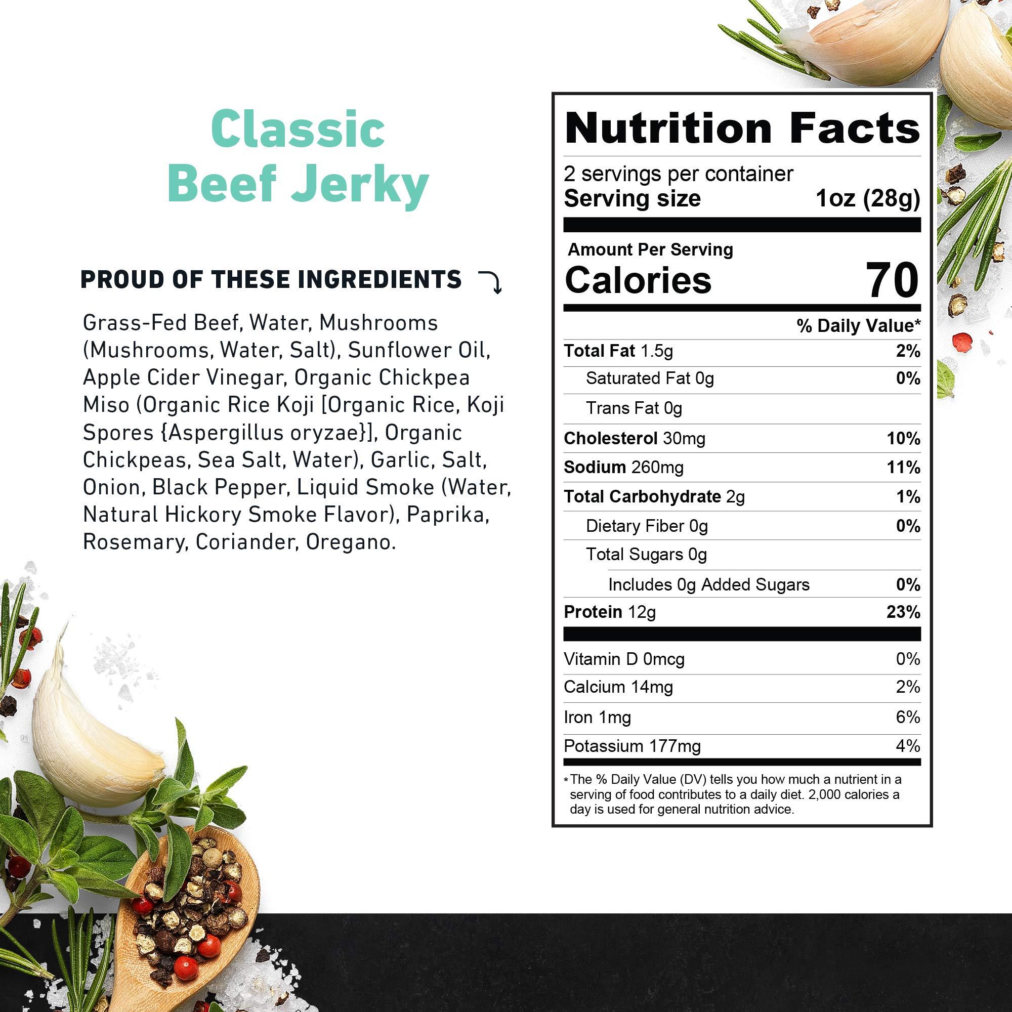 Country Archer Zero Sugar Classic Beef Jerky by Country Archer, 100% Grass-Fed, Sugar Free, Gluten Free, Protein Snacks, 5.3 Ounce, 2 Pack