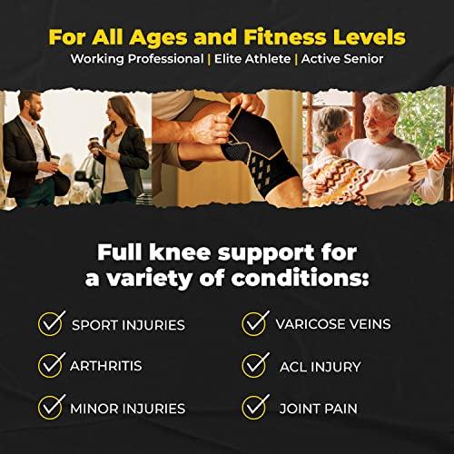 CopperJoint CopperJoint Knee Compression Sleeve PRO for Men & Women - Knee Brace For weightlifting, Sports Injury & Knee Support - Helps Blood Flow, Pain Relief & Management - Copper Infused Nylon (Small)