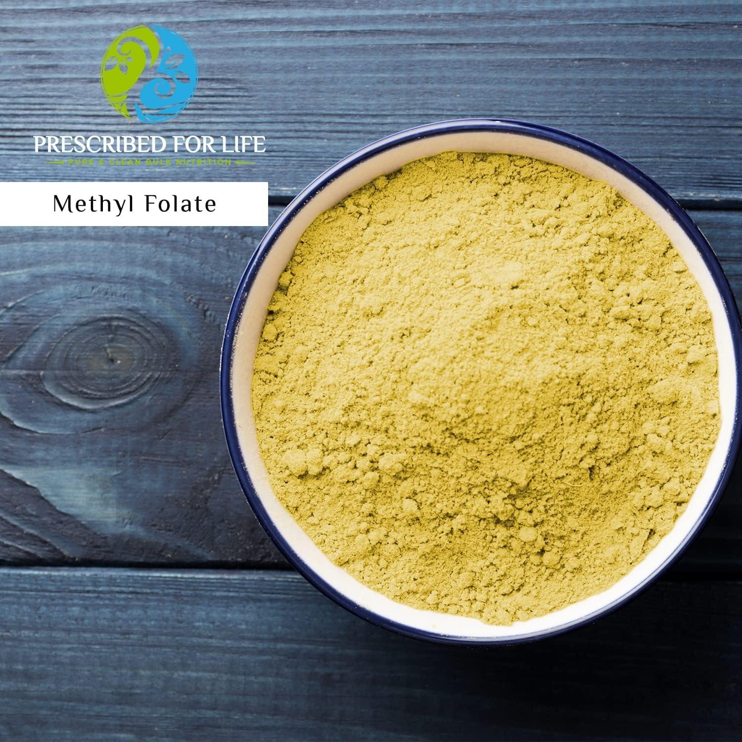 Prescribed For Life Prescribed For Life Methyl Folate Powder | Bioavailable Folic Acid to Support Brain Health | Pure Powdered Vitamin B9 Folate Supplement for Women & Men(4 oz / 56 g)