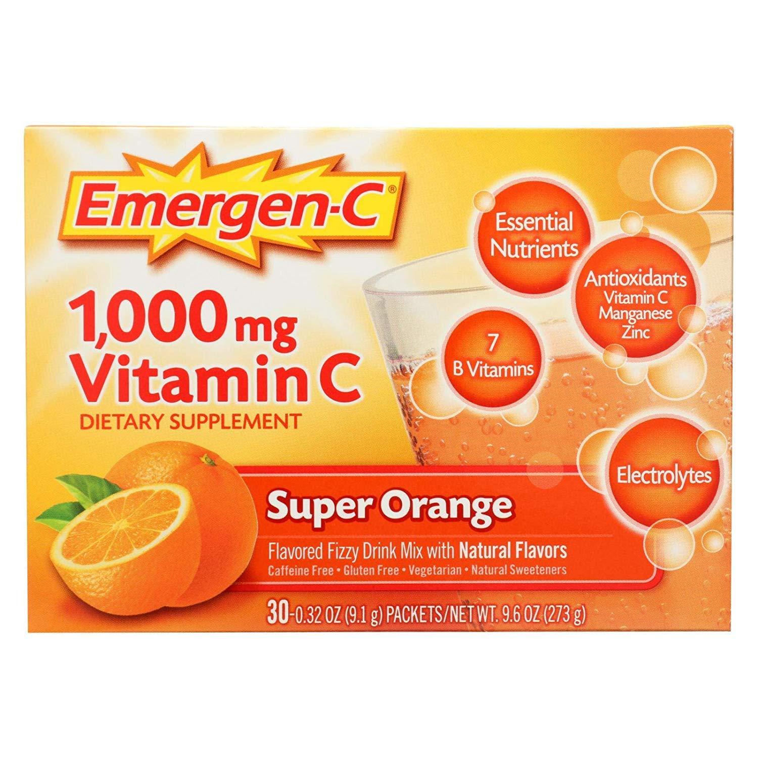 Emergen-C Emergen-C Super Orange, 0.32 Ounce (Pack of 30)