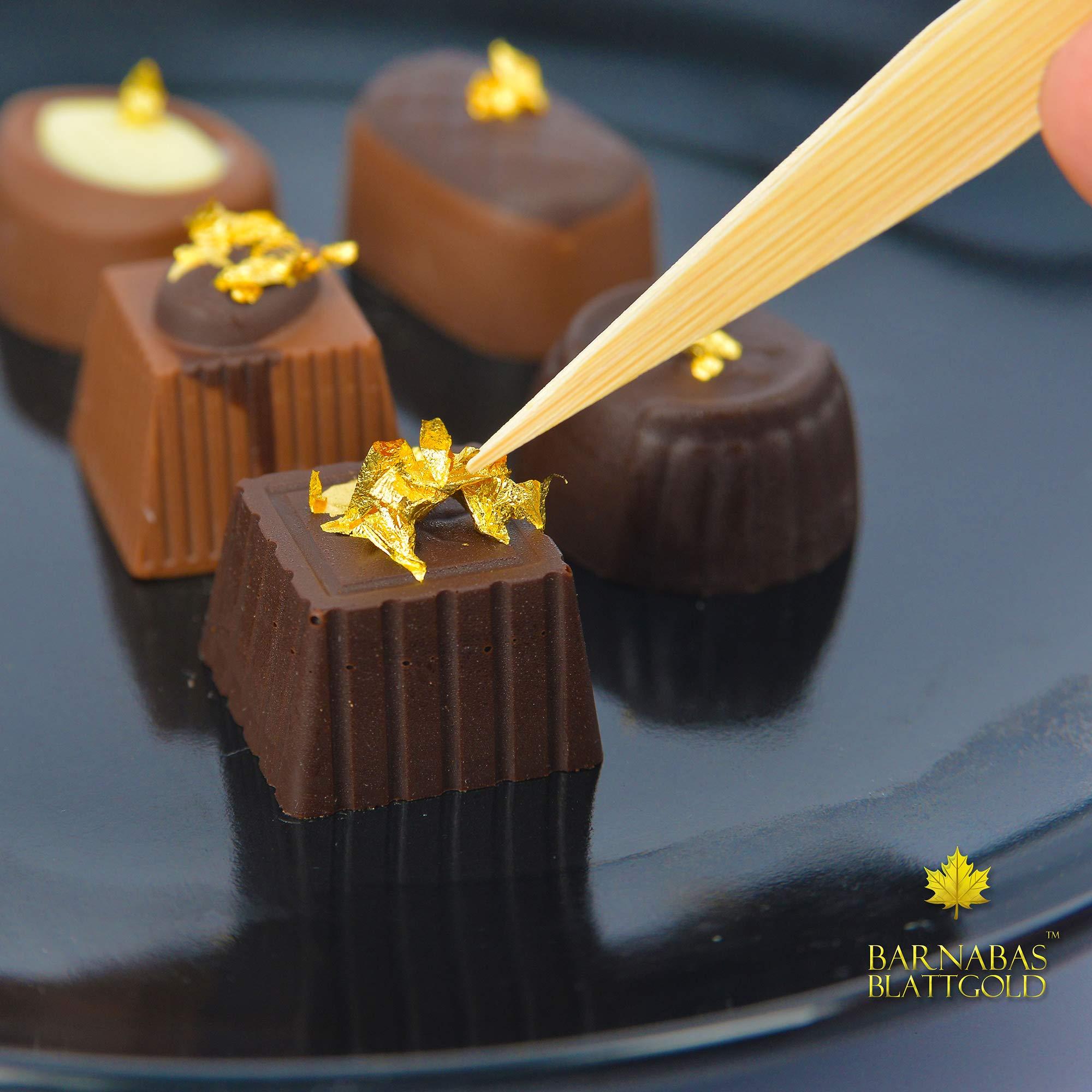 BARNABAS BLATTGOLD Barnabas Blattgold Genuine Edible Gold Flakes,150mg/Jar, Edible Gold Leaf for Cake Decorations, for Baking, for Drinks and for Food