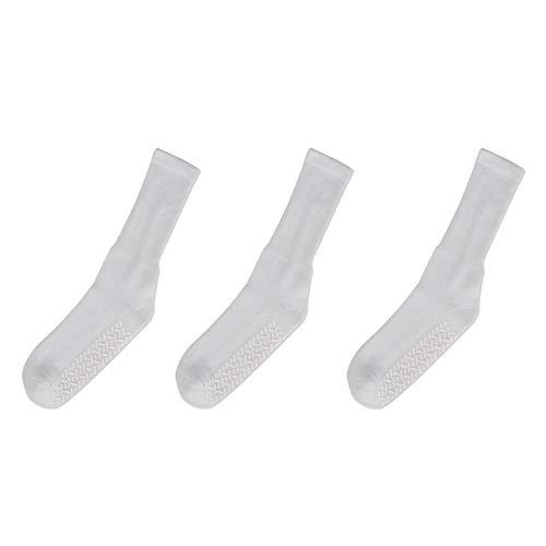 Personal Touch Personal Touch Unisex Men's or Ladies Diabetic Comfortable Hospital Slipper Socks, 9 Pairs (10-13, White)
